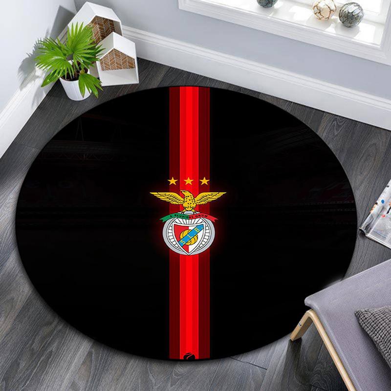 Sport Lisboa E Benfica2 Round Area Rug,Carpet Rug for Living Room Bedroom Sofa Playroom Decor,Non-slip Floor Mat