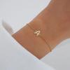 A-Z Initial Bracelets for Women - Dainty 14K Gold Waterproof Bracelets Personalized Bridesmaid Proposal Wedding Jewelry Gifts