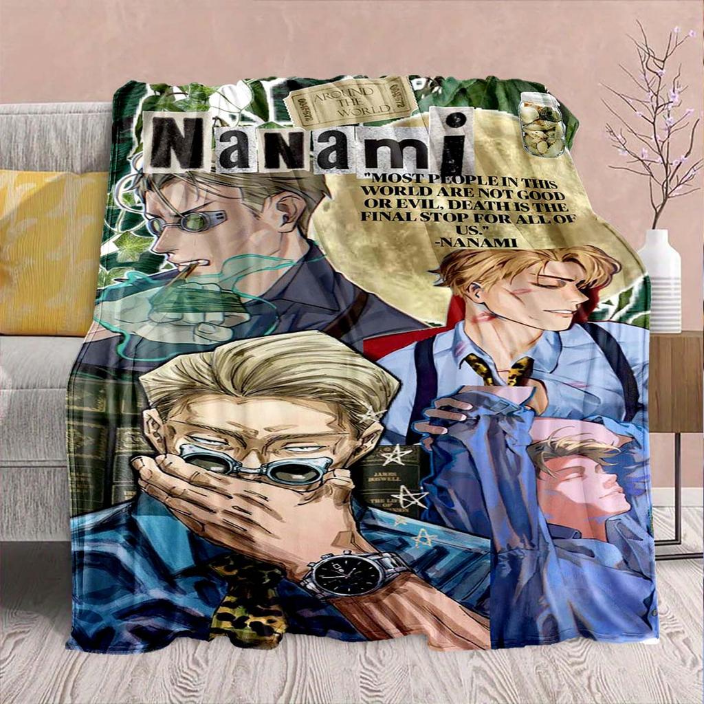 Jujutsu Kaisen Flannel Living Room Blanket Soft Warm Throw Lightweight Sofa Decor -QJY