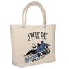 Beach Bag - PLANETEE - Insulated Modern Snowboard "I Can't" - Natural Cotton - Large Capacity - Printed In France