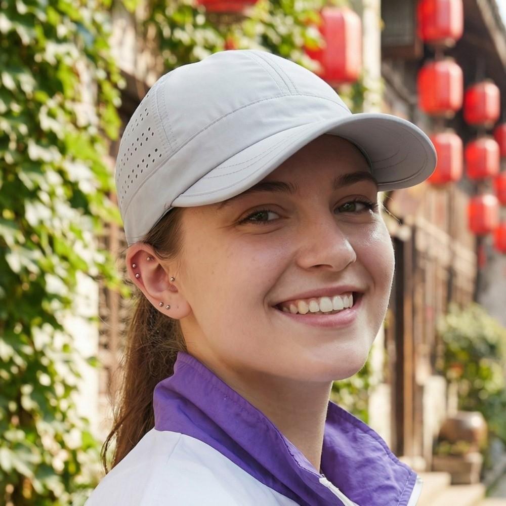 Quick-drying Sun Protection Cap Solid Color Truckers Hat Casual Baseball Cap