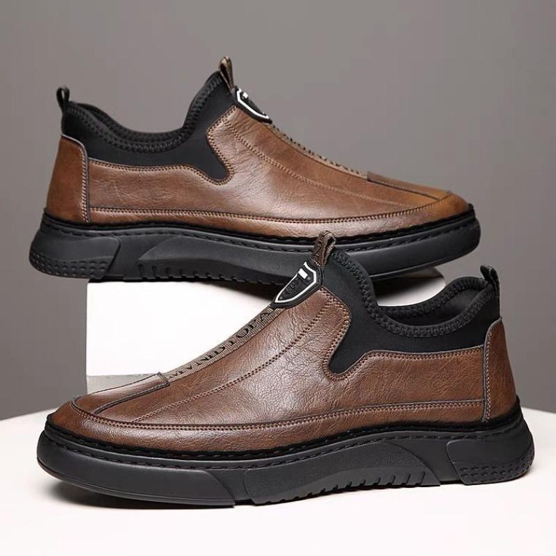 Man Casual Shoe Office Velvet Soft Black Leather Shoes for Men Social Classic Original Designer Cowhide New In Pu Shipping Free