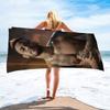 Tattoo Male Portrait Print Beach Towel Pool Towel Camping Towel Bath Towel Blanket Modern Man Spa Soft Absorbent Towel