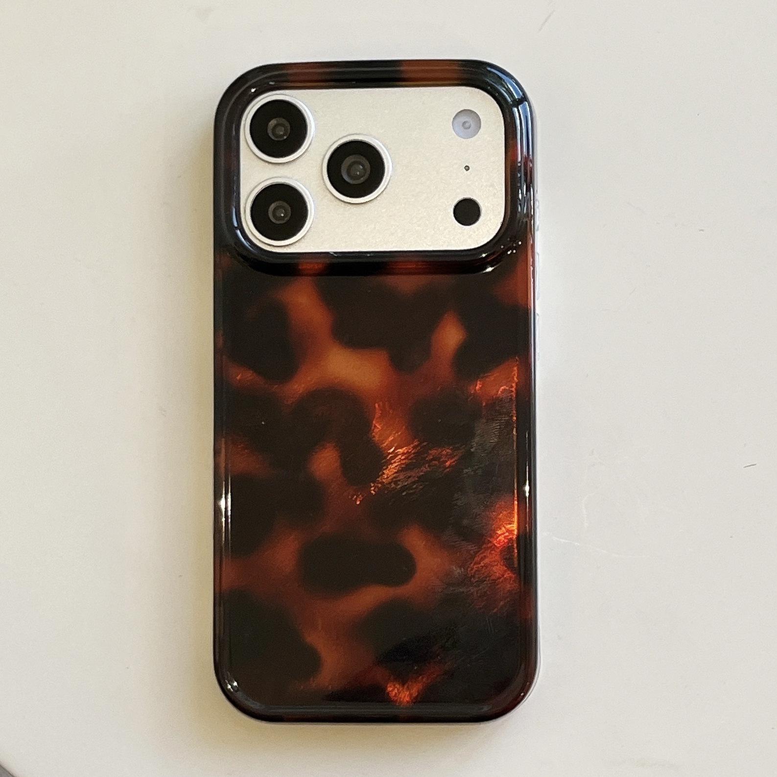 

Amber Leopard Print Series: Premium Double-layer IMD Full-edge iPhone Cases IMD Full-edge