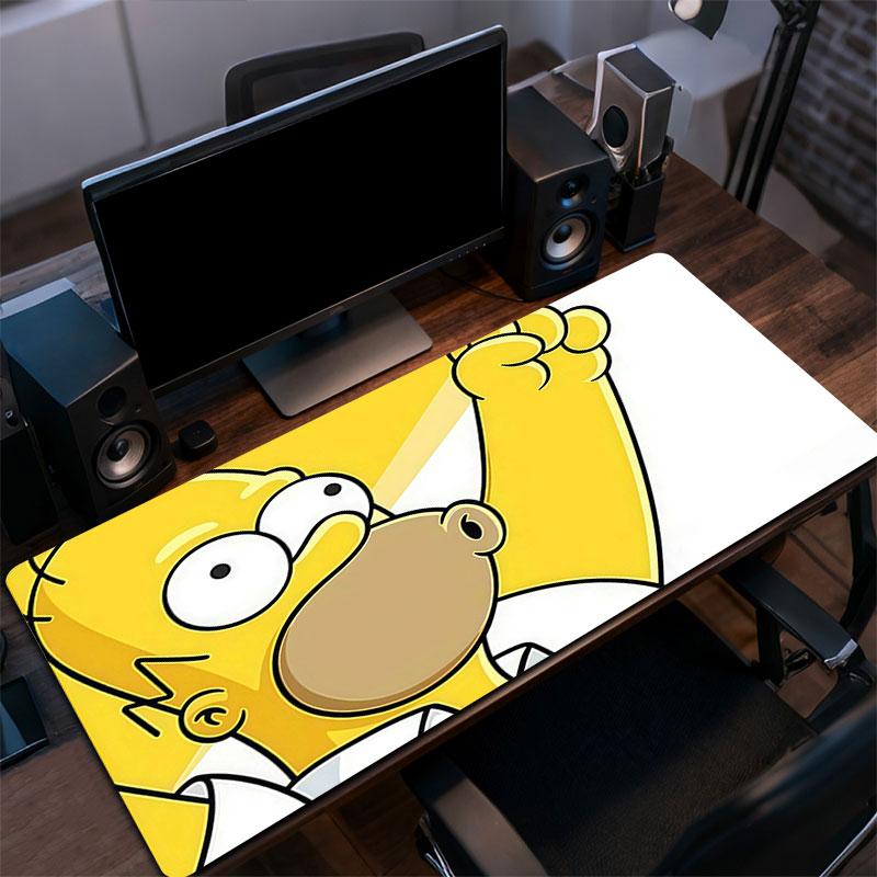 Homer Simpson Art Mouse Pad, Large Gaming Desk Mat, Non-slip XXL Mousepad for Laptop & Tablet, Mini PC Playmat with Stitched Edges