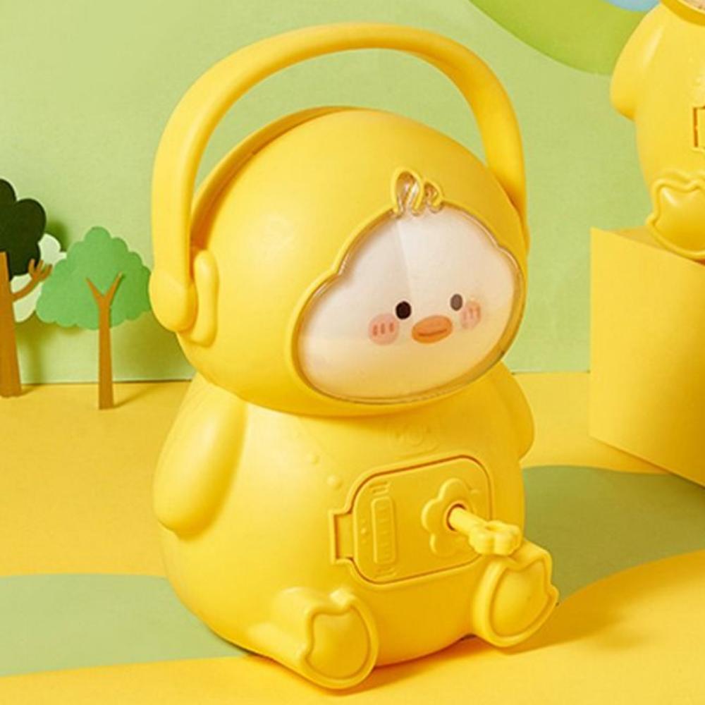 Creative Cute Duck Coin Bank with Key Cartoon Duck Shaped Coins Storage Box Save Money Portable Coin Bank Storage Jar
