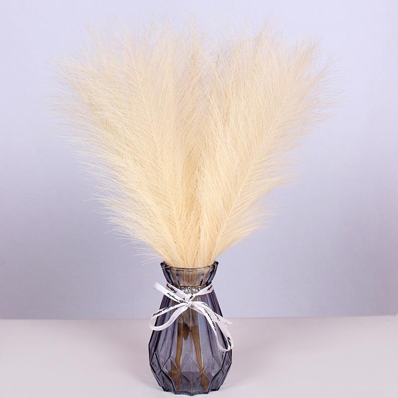 6Pcs 45cm Artificial Pampas Grass Bouquet New Year Holiday Wedding Party Home Decoration Plant Simulation Dried Flower Reed
