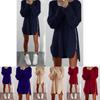 Luxurious Womens Jumper Knitted Sweaters Dress With Solid Casual Long Sleeves