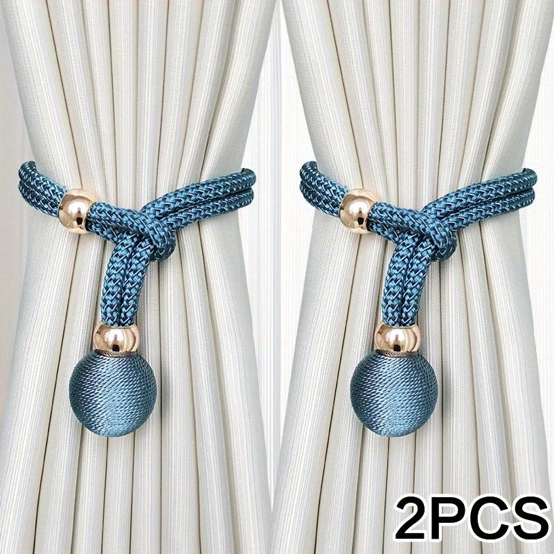 2Pcs Adjustable French Ball Curtain Tiebacks, Convenient Draped Tiebacks Decorative Curtain Fixer Curtain Tiebacks