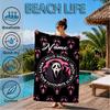 Custom Name Pennywise Clown Horror Beach Towel Microfiber Beach Towel, Lightweight and Quick-Dry, for Summer Travel, Swimming Pool Gift