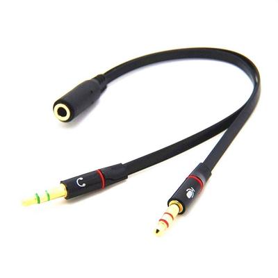 Connected Cord Micphone Earphone Y Splitter Audio Cable 3.5 Mm Adapter