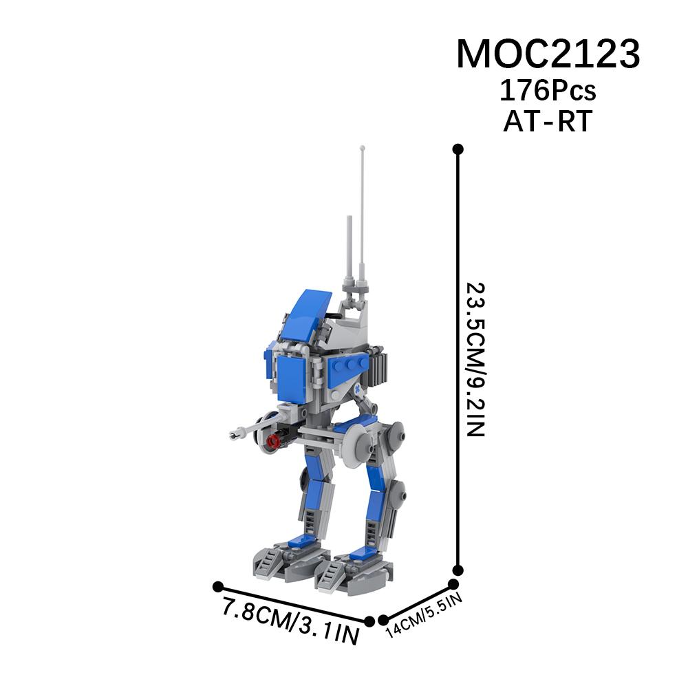 MOOXI Space Wars Walking Machine Model MOC Bricks DIY Diorama Adult Children Toys Building Block Set Montessori Gifts Decoration