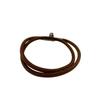 HERMES bracelet leather Duble Kelly choker Brown leather unisex Used