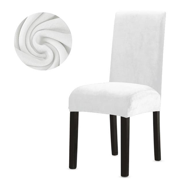 

Супер мягкие бархатные чехлы на стулья для столовой, эластичный чехол на сиденье стула, простой чехол из спандекса для кухни, офиса красно-коричневый