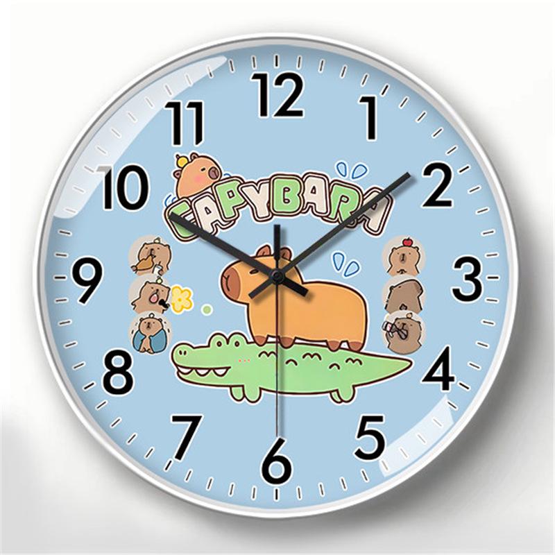 Capybara-Themed Silent Wall Clock for Home and Children's Study