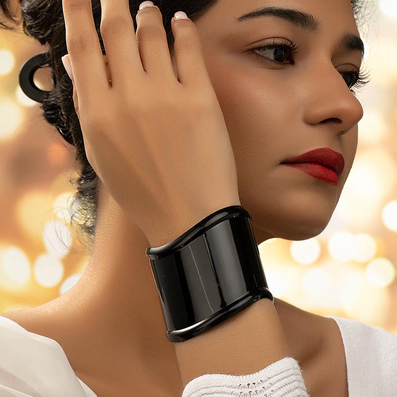 Brățară de modă exagerată pentru față lată - Bijuterii la modă cu design deschis pentru femei