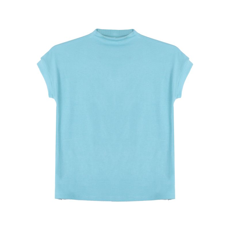 Silm Slim Looking Black Inner Top T-shirt with Short Sleeves