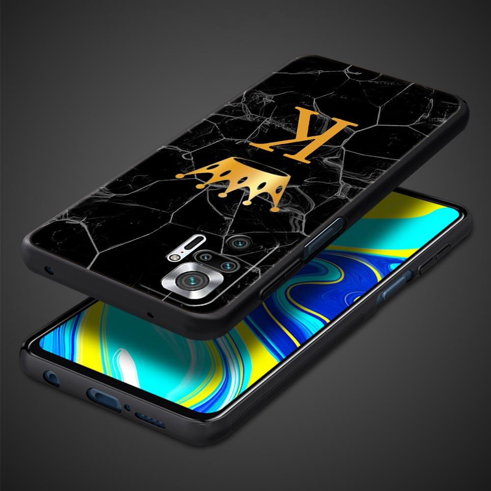 Crown Letter A Phone Case For Xiaomi Redmi Note 14 13 5G 10 11 12 Pro Plus 4G 14C 13C 12C 10C Black Cover