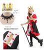 JUNDOMECY Herzkönigin Cosplay Kostüm für Kinder, Enthält Krone und Kleid, Perfekt für Halloween Kostüme, Rote Königin Kostüm, Kinderkostüm, Niedliches R