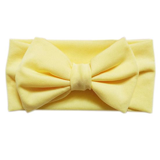 Cute Baby Toddler Solid Candy Color Bowknot Bow Stretch Headband Hair Band Accessory