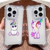 Unicorn with Rainbow Pee Cartoon Phone Case Clear For iPhone 17 16 14 15 11 12 13 Pro Max 16E 15 16 Plus 17 Air Shockproof Cover