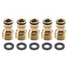 5pcs Brass Tap Adaptors External Thread Fitting Hose