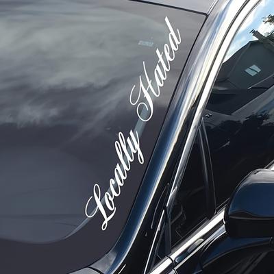 LOKAL GEHASST Autoaufkleber Wasserdicht Auto Front- und Heckscheiben Dekoration Selbstklebende Aufkleber Buchstaben Fahrzeugzubehör