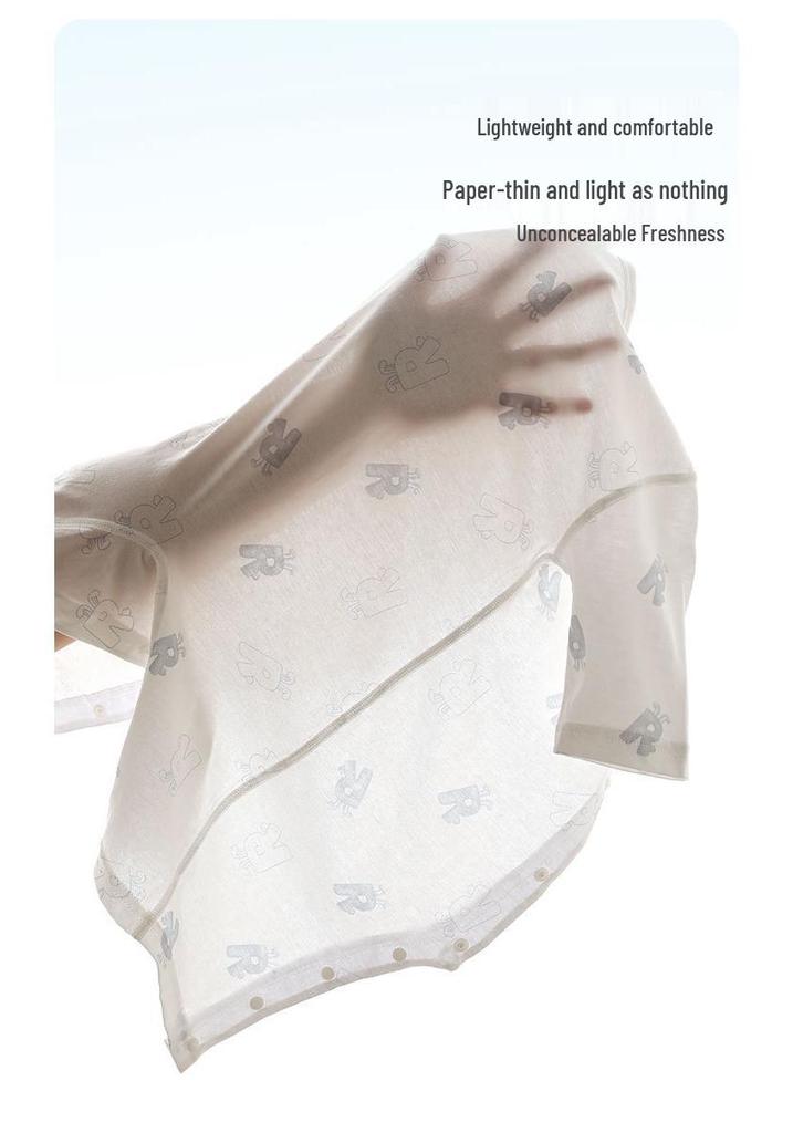 Newborn Pure Cotton Breathable Eight-Sleeve Bodysuit