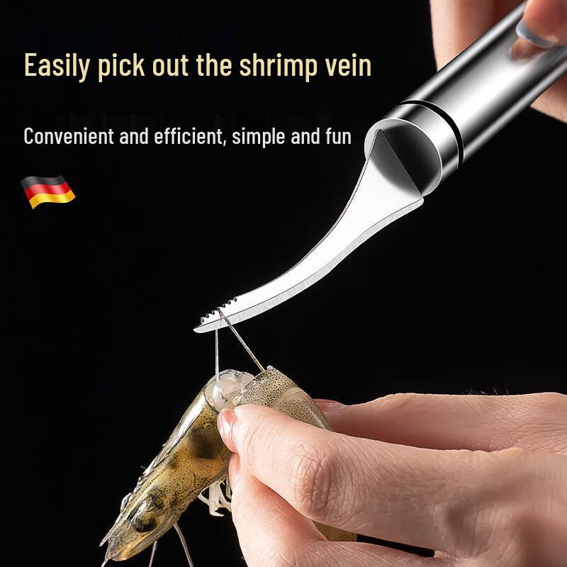 Baizien Stainless Steel Multi-Function Shrimp Knife