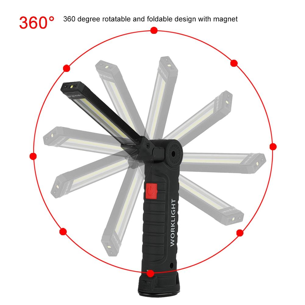 USB Charging Foldable COB Work Light LED Working Lamp with Magnet for Camping Emergency Large