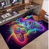 Game Controller Theme Soft Crystal Velvet Rug Custom Name & Text Print Non Slip Floor Rug for Bedroom Living Room