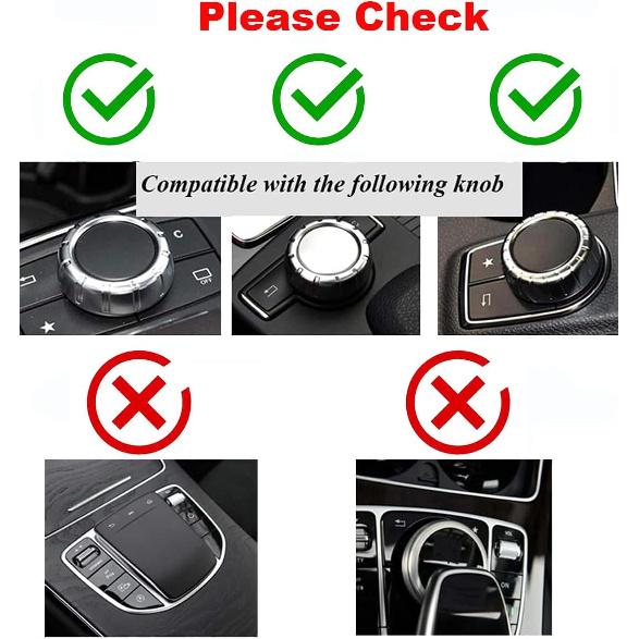 Angelguoguo Car Multimedia Control Knob Button Cover Fit for Mercedes Benz A B E GLC GLA GLK GLE ML GL Class (Blue)