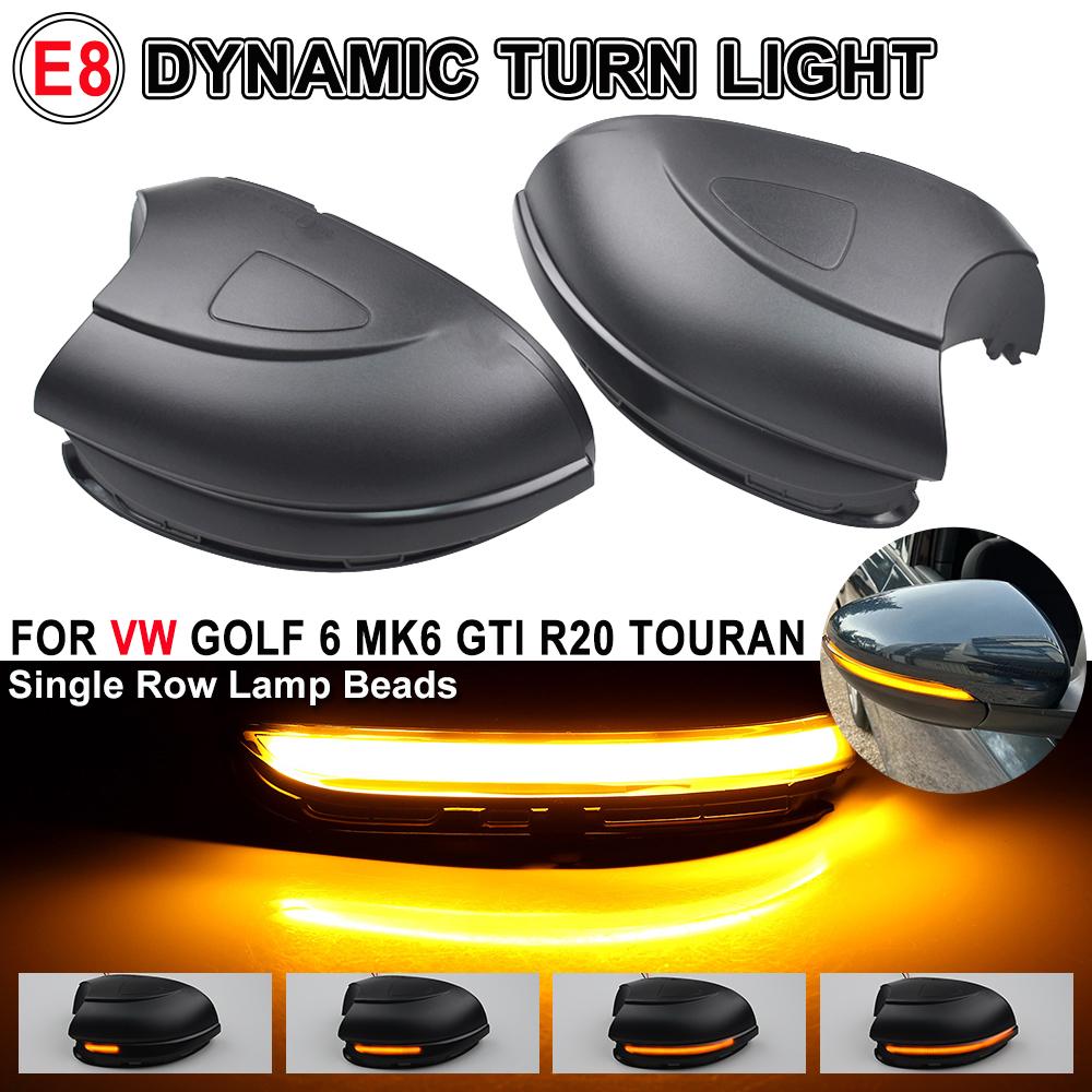 2x Dynamic Blinker LED Turn Signal Light Side Mirror Indicator Sequential For Touran Volkswagen VW GOLF 6 MK6 GTI R20 Touran