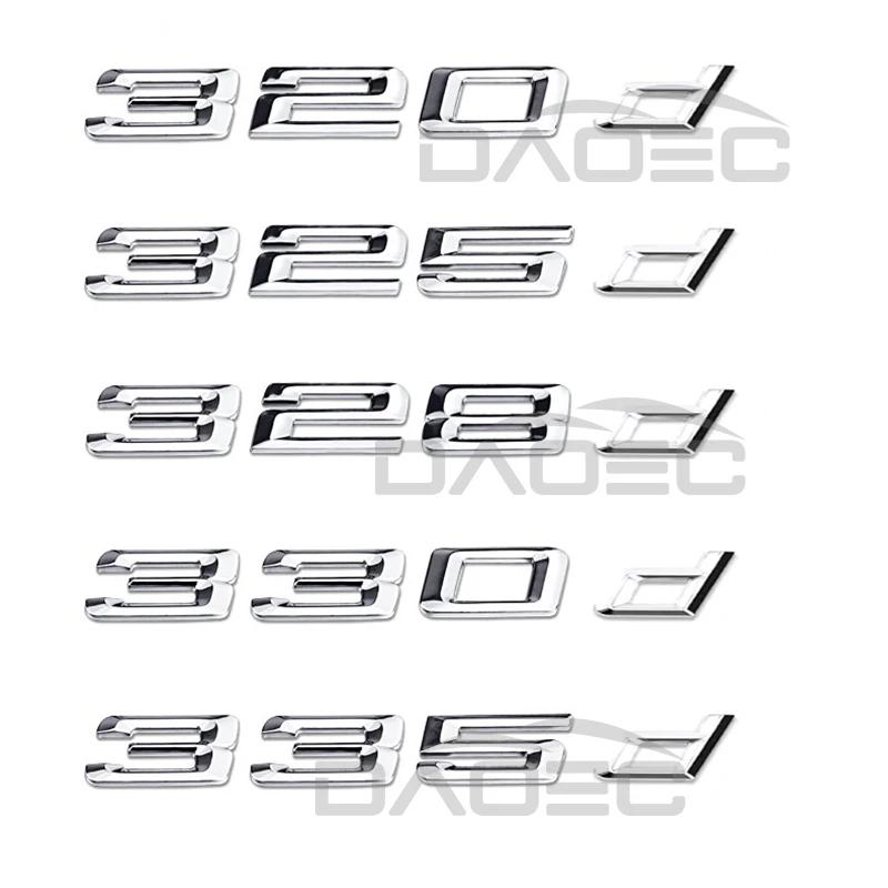 Car 3D ABS Trunk Letters Logo Badge Emblem Decals Sticker For BMW 3 Series 320d 325d 328d 330d 335d E46 E90 E91 F30 F31 F34 G20 SU1