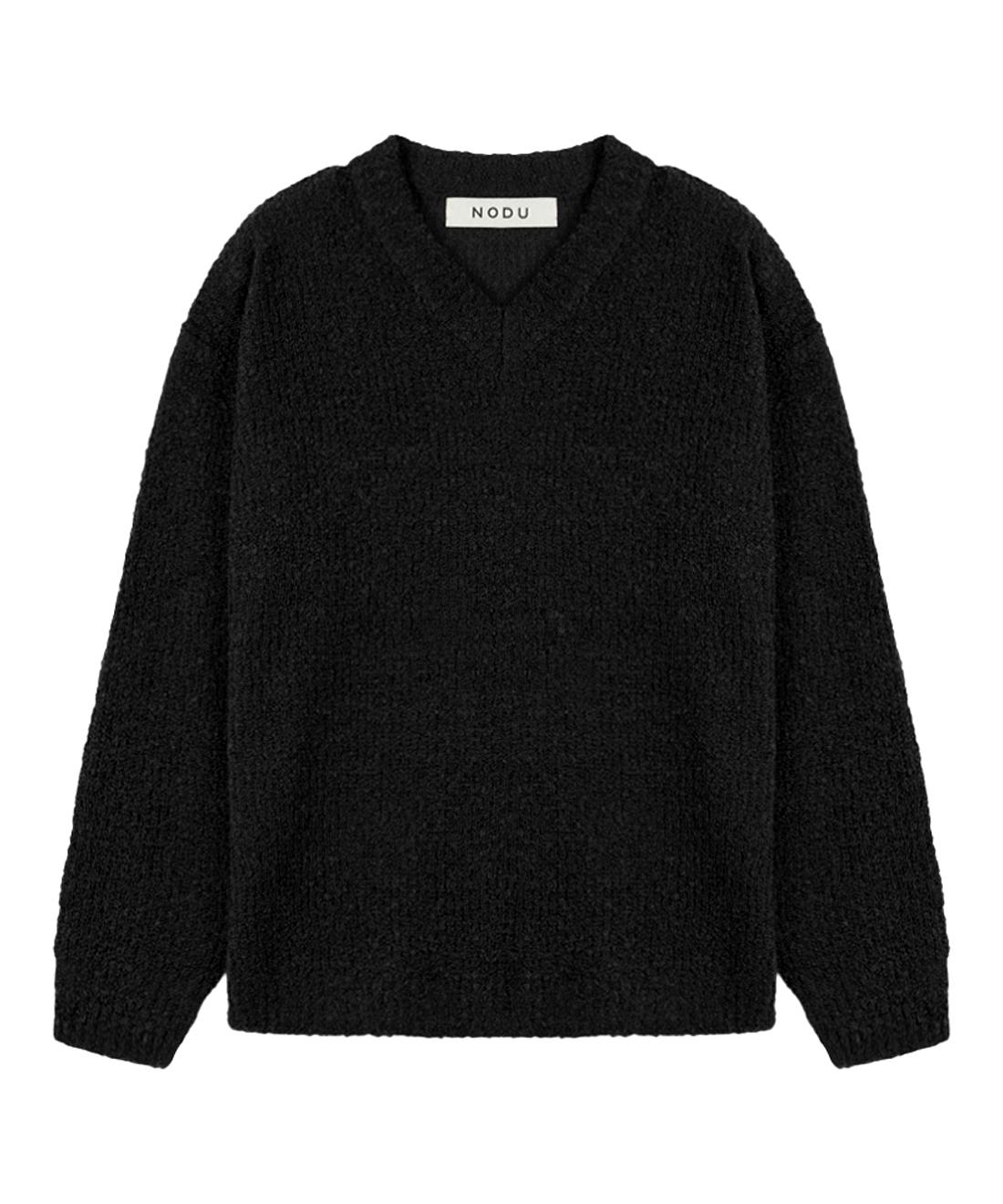 Nod You Stay Boucle Wool Knit [Black] L