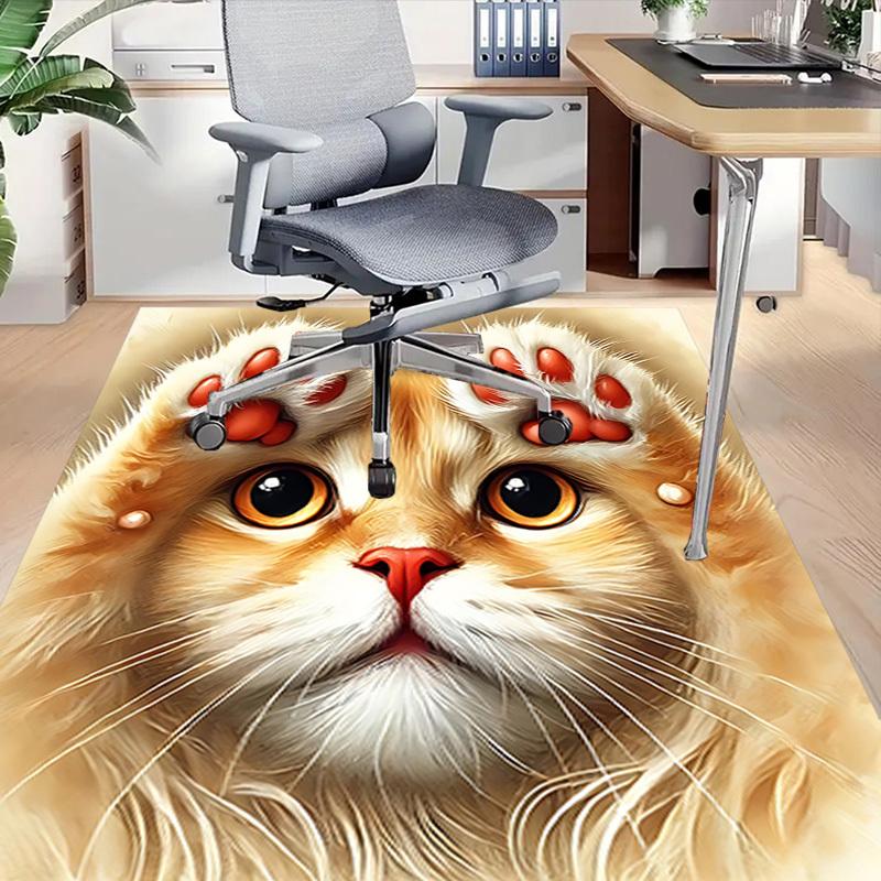 1PC cat paw Extra Large Non Slip Floor carpet, Office, family, bedroom Large Area Rug Indoor Rugs, Vibrant Colors