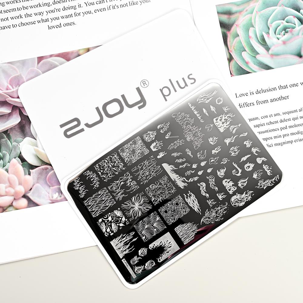 Destičky na ražení nehtů Zimní linky svetru s pruhovaným vzorem Šablony na nehty DIY geometrický kostkovaný design nehtová deska Obrázek Decoratio