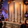 Halloween Conical Flameless Candle, 3D Flame Halloween Decorative Candle Light Remote Control LED Electronic Tearful Candle Light