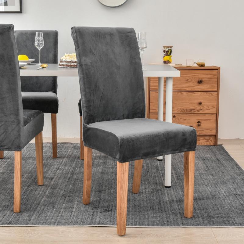 Golden Sable Velvet Elastic Chair Cover for Home, Hotel, Dining & Computer Chairs