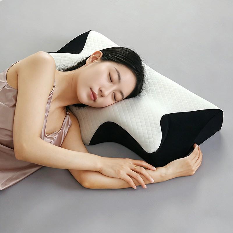 Ergonomic Cervical Support Memory Foam Pillow With Contour Groove Side Sleepers Adults Home Bedroom Use