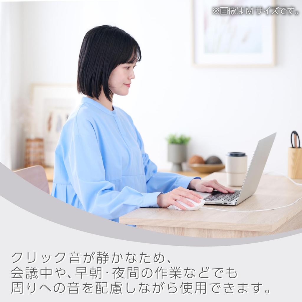 ELECOM SHELLPHA Wired Mouse, Quiet, 5 Buttons + Tilt, Small Size, White, M-SH31UBSKWH