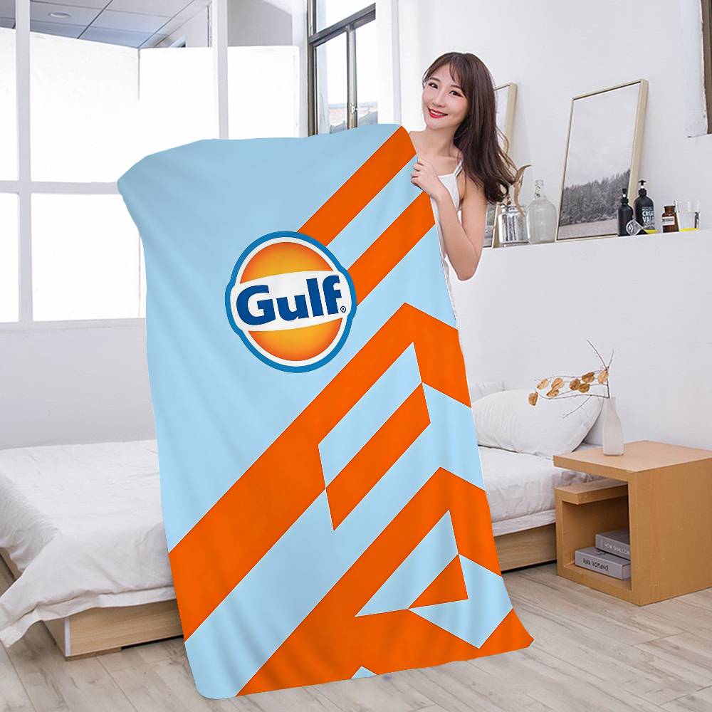 G-Gulf Racing Car Logo Microfiber Printed Beach Towel Mountain Climbing Yoga Beach Swimming Running Absorbent Soft Towel