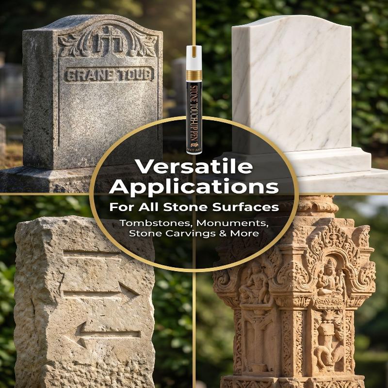 Tombstone Marker Inscription Restoration Pen For Granite Marble And Stone Surface Scratch Covering And Restoration Pen