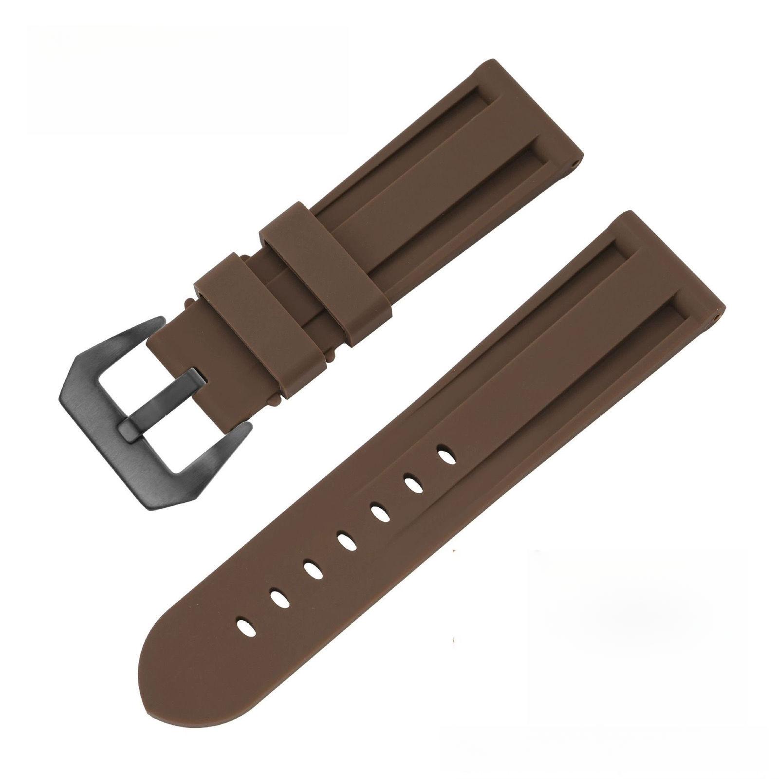 

20мм 22мм 24мм 26мм Мягкий силиконовый ремешок для часов для Panerai Универсальный ремешок Мужской цветной резиновый ремешок для смарт-часов для часов Samsung Huawei Interface Width 22mm