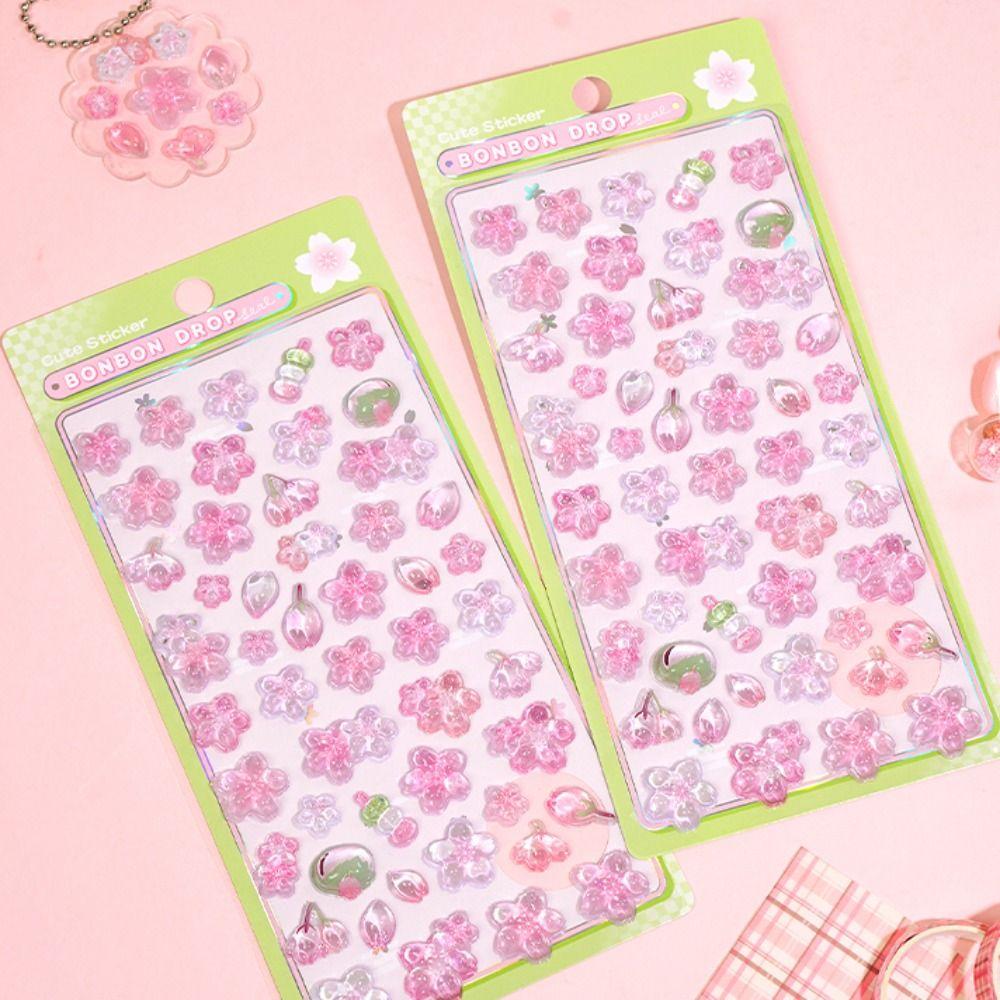 Three-dimensional Paper Card Sticker DIY Crystal Sticker 3D Relief Sticker Mobile Phone Decoration