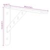 Shelf Brackets 4 pcs 30 x 2.5 x 15.5 cm Black Stainless Steel