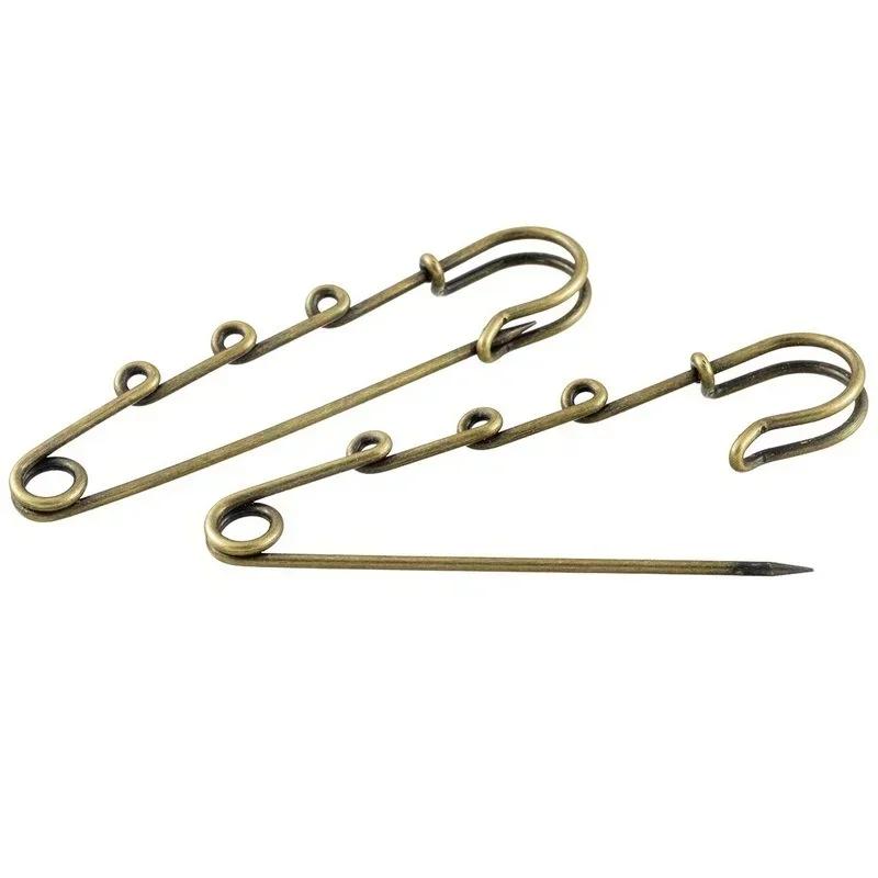 3 Hole Brooches for Jewelry Making DIY Creative Accessories Women's Handmade Pins and Brooches 64*16 Mm 2024