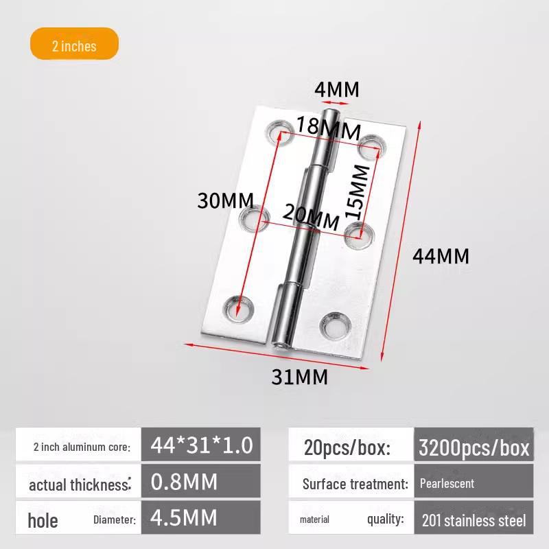 Scharniersatz für Schranktüren und Fenster aus Edelstahl 304