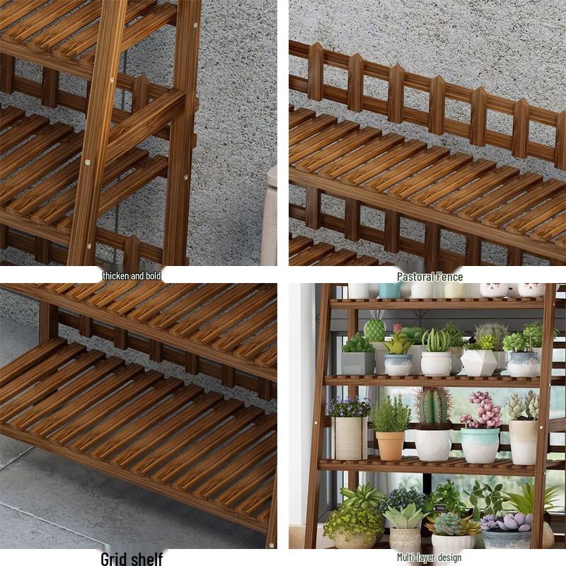 Modern Bamboo 3-Tier Ladder Plant Stand