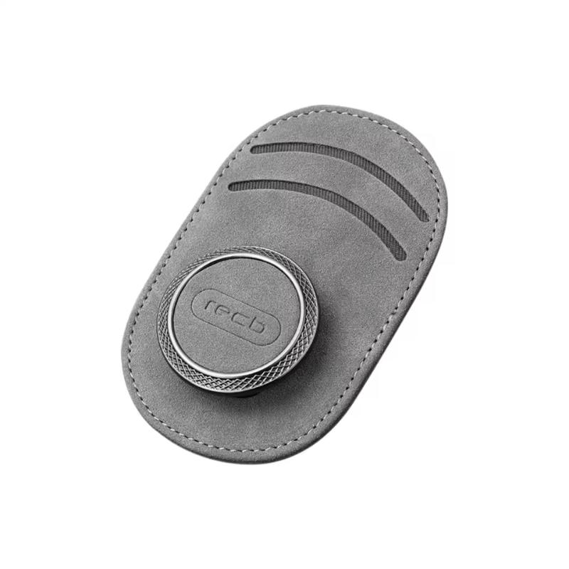 Car Eyeglass Storage Clip Universal Multi-functional Suede Leather Sun Visor Sunglasses card Notes storage Clip Car accessories серый